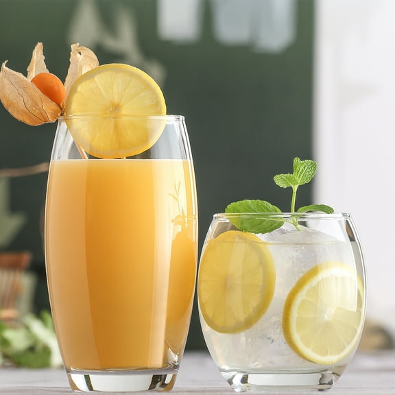 LAV Drinking Glasses Set of 12- Tall Beverage Glasses and Glass Tumblers