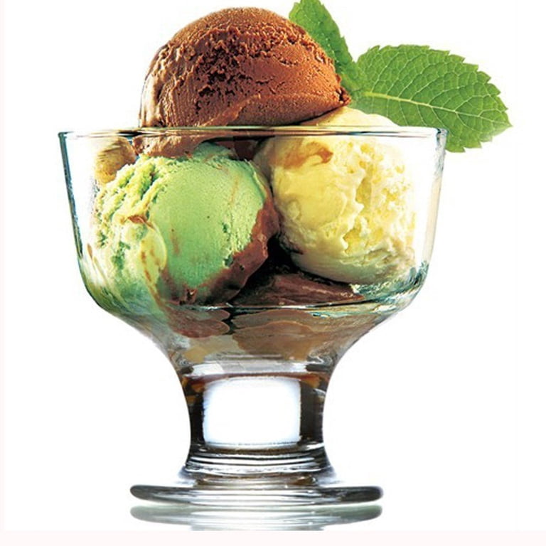 LAV Elegant Ice Cream Sundae Glass Bowl Set, Ice Cream Service