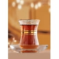 thumbnail image 1 of LAV Turkish Tea Cups and Saucers Set of 12 - Tea Glasses Set with Gold Rims, 1 of 5