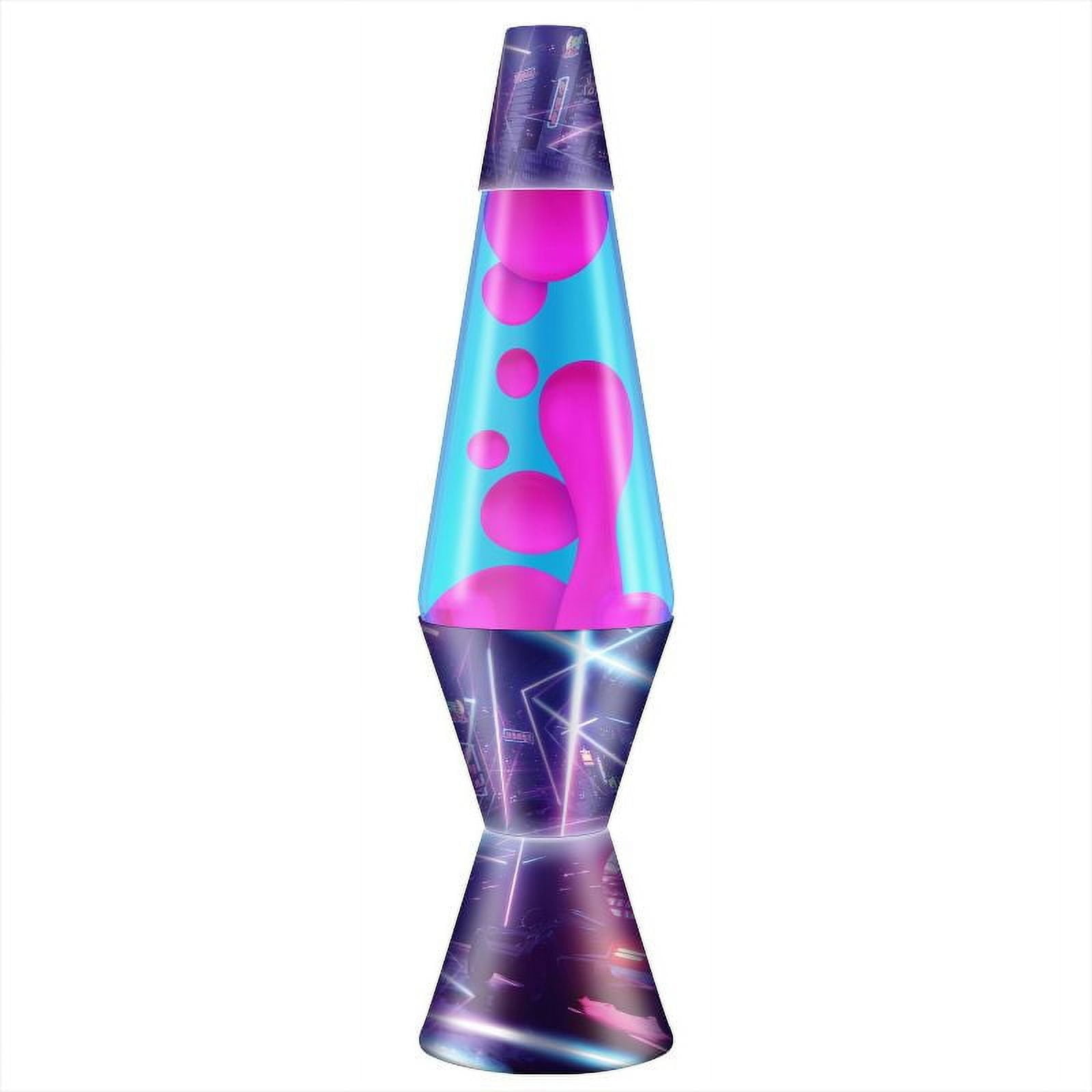 LAVA 14.5" Electric Blue Novelty Table Lamp: Electric Blue Glass Globe, Soothing Light, No Assembly Required