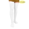 thumbnail image 1 of LAVA 2 Pairs Women Thigh High Socks Extra Long Warm Over the Knee High Stockings Leg Warmers Cream, 1 of 8