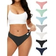 thumbnail image 1 of LAVA 3 PCS Women Cotton Thong Underwear Breathable Soft Stretch Bikini Panties Sexy Low Rise Hipster Cheeky High Cut Panties Green, M, 1 of 9