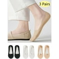 thumbnail image 1 of LAVA 3 Pairs Women No Show Socks Ultra Low Cut Liner Thin Socks Ice Feeling Invisible Cotton Socks, 1 of 8