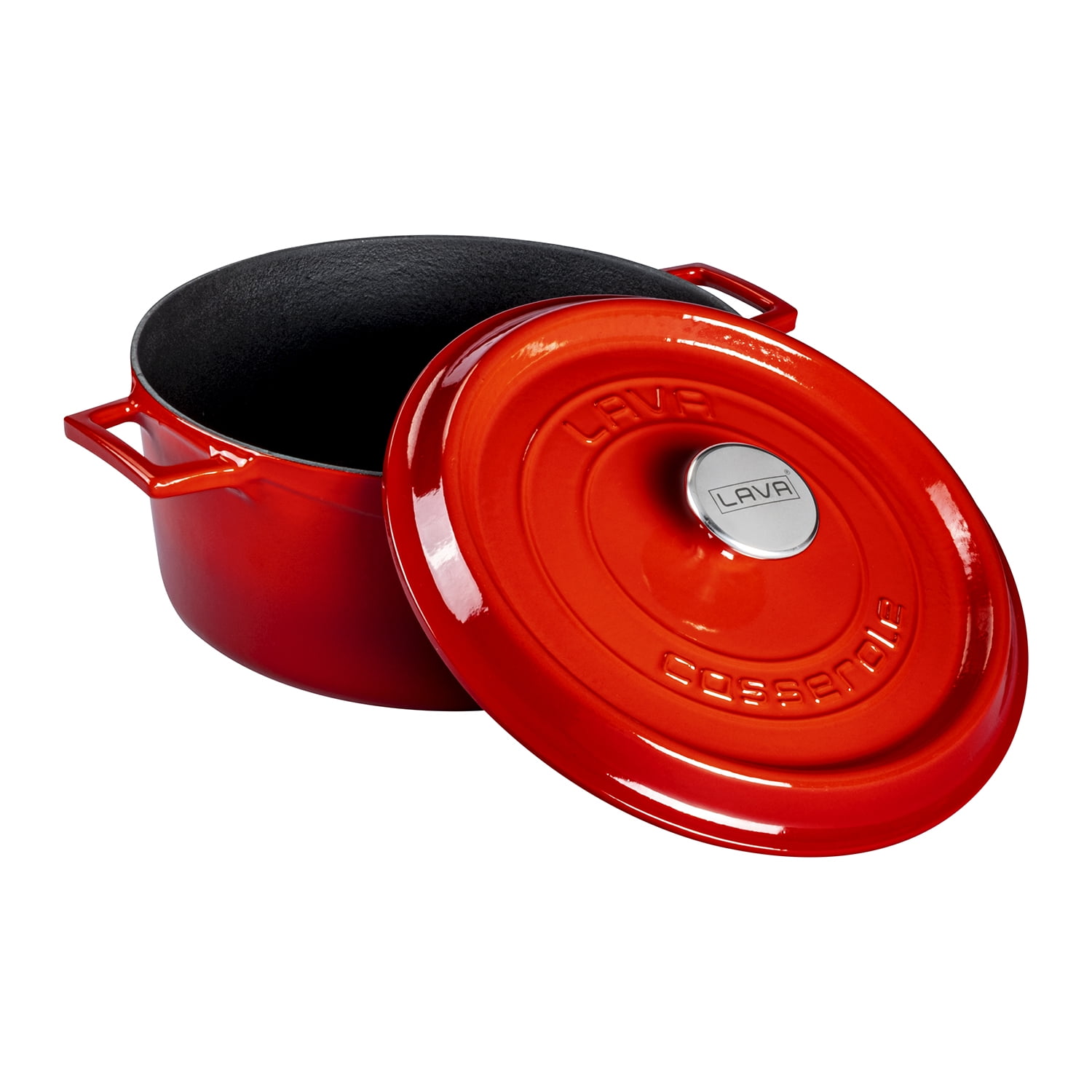 LAVA 7 Quarts Cast Iron Dutch Oven Multipurpose Stylish Round Shape Dutch Oven Pot with Three