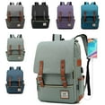 thumbnail image 1 of LAVA Canvas Backpack with USB Port - Large Capacity for School & Travel(Green), 1 of 7