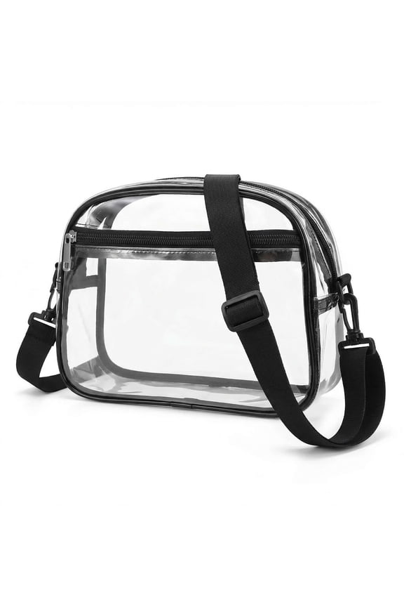 Clear Bag for Stadium Events Mini Small Clear Sports Fan Handbags Purse with Adjustbale Strap for Concerts Festivals Game Day