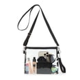 thumbnail image 1 of LAVA Clear Crossbody Purses Stadium Approved Clear Shoulder Bags for Concerts Sports Events (Black), 1 of 10