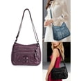 thumbnail image 1 of LAVA Crossbody Bags for Women Soft Leather Purses and Handbags Multi Pocket Large Capacity Casual Shoulder Bag Handbag for Travel Work, Gifts for Female, Mother (Purple), 1 of 9