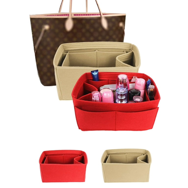 LAVA. Lava Felt Purse Organizer Insert for Handbags Tote Bag Organizer Insert Fits Le Pliage LV Speedy Neverfull PM mm Red Women s Size Medium