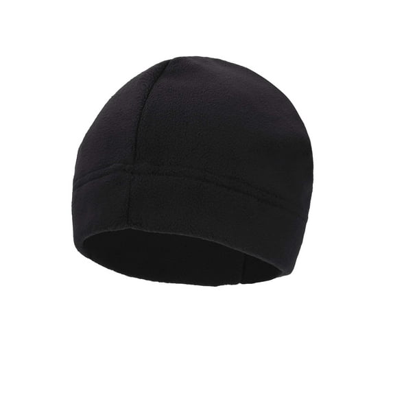 LAVA Fleece Skull Cap Beanie - Warm Winter Hat for Men & Women(Black)