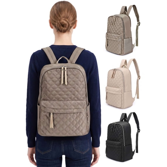 LAVA Laptop Backpack Computer Business Backpack Travel Backpack for Adult Water Resistant Anti-Theft Laptop Backpack (Khaki)