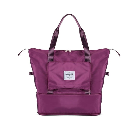 LAVA Large Travel Duffle Bag Waterproof Expandable Travel Bag Foldable Overnight Bags (Purple)