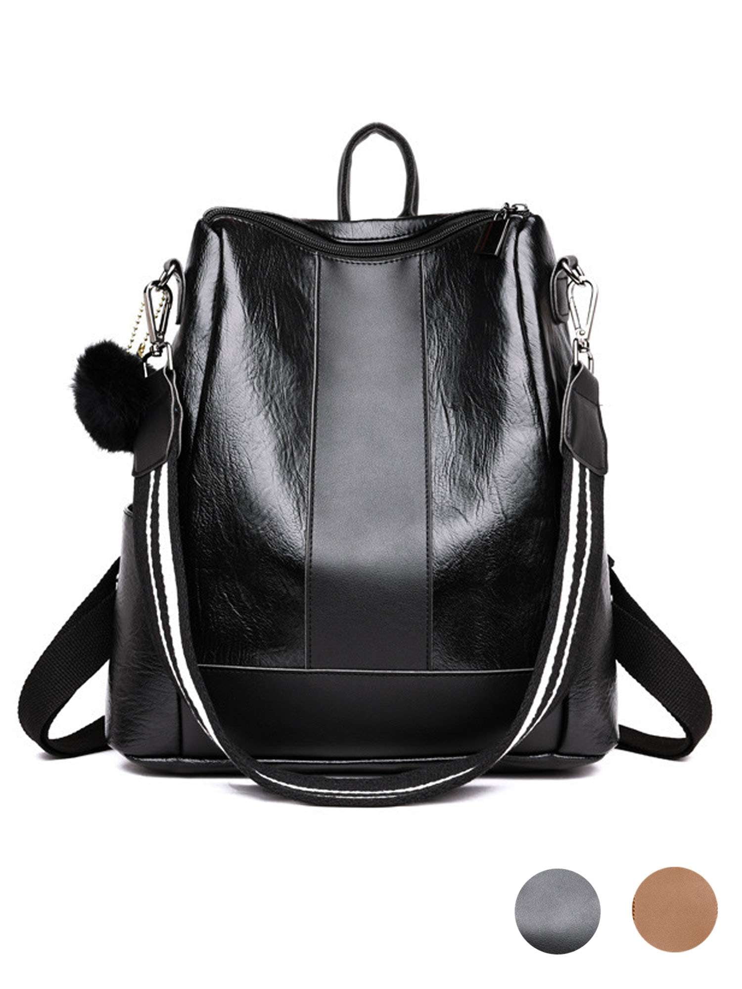LAVA Leather Backpack Purses for Women Fashion Anti-theft Shoulder Bags ...