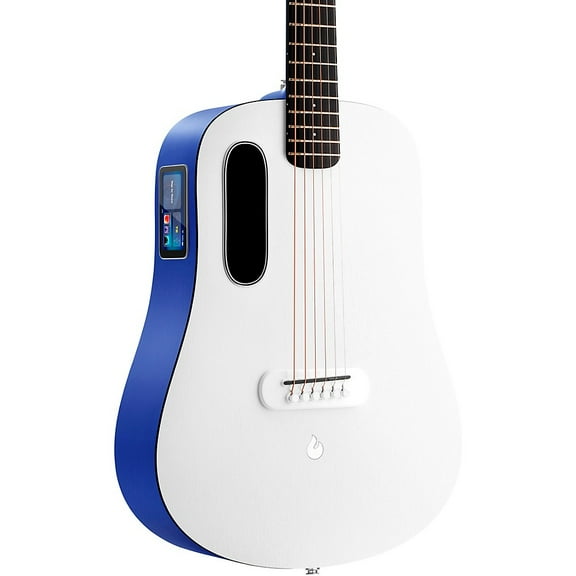 LAVA MUSIC 6 Strings Acoustic Guitar, Deep Blue-Frost White, 36"