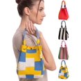 thumbnail image 1 of LAVA Mini Knit Tote Women Striped Crochet Bucket Handbag Small Purse Shoulder Bag Vacation Lightweight Beach Bag (Yellow), 1 of 10