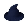 thumbnail image 1 of LAVA Modern Witch Hat Wool Knitted Halloween Witch Hats for Masquerade Cosplay Costume Daily (Navy Blue), 1 of 8