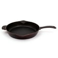 thumbnail image 1 of LAVA Enameled Cast Iron Skillet, Pre-Seasoned Cast Iron Pan, Oven, Induction and Dishwasher Safe, 11 inches, 28 cm, Aubergine Color, 1 of 7