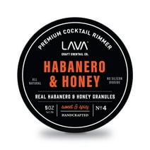 LAVA Premium Habanero & Honey Cocktail Rimmer, All Natural Rimmer Seasoning, Sweet & Spicy, No Silicon Dioxide, with Easy Screw-On Lid - 5oz