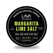 LAVA Premium Margarita Lime Salt Cocktail Rimmer, All Natural Margarita Rimmer Sea Salt Rocks, Real Lime, Tart & Sour, No Silicon Dioxide, with Easy Screw-On Lid - 5oz