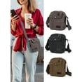 thumbnail image 1 of LAVA Small Canvas Crossbody Bag for Men Women Multi- Pockets Shoulder Purse Vintage Messenger Bags for Travel Work Business Gray, 1 of 11