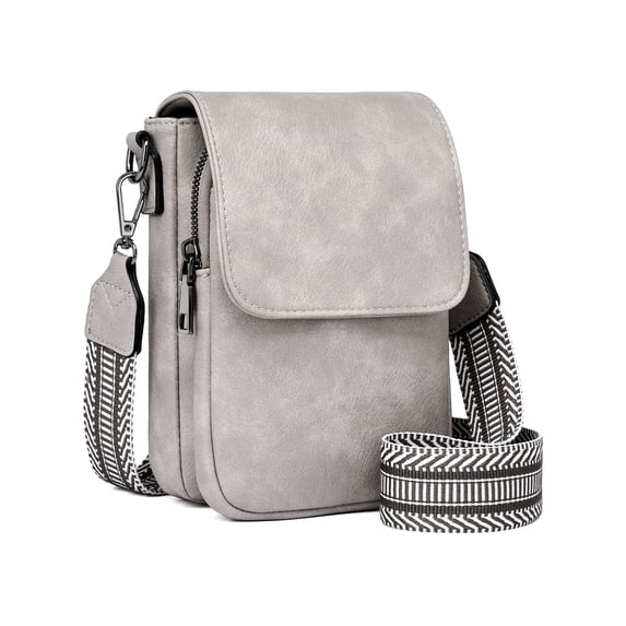 LAVA Small Crossbody Bags for Women Trendy, Multi Pocket PU Leather Casual Cell Phone Purse Wallet Handbags with Card Slots & Ajustable Strap