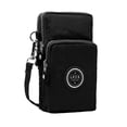 thumbnail image 1 of LAVA Small Crossbody Purse Waterproof Cell Phone Wallet with Shoulder Strap Mini Nylon Bags (Black), 1 of 7