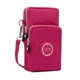 thumbnail image 1 of LAVA Small Crossbody Purse Waterproof Cell Phone Wallet with Shoulder Strap Mini Nylon Bags (Rose Red), 1 of 8