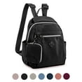 thumbnail image 1 of LAVA Small Nylon Backpack Purse for Women Waterproof Mini Daypack for Travel Shopping (Black), 1 of 9
