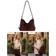 thumbnail image 1 of LAVA Tote Bag For Women Large Capacity Designer Luxury Trendy Shopping Shoulder Crossbody Bag (Brown), 1 of 9