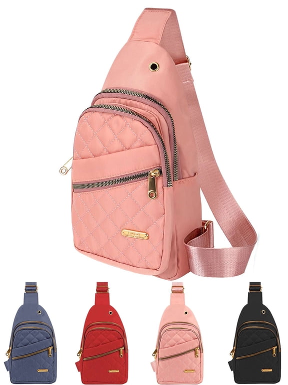 Waterproof Sling Backpacks for Women Small Crossbody Purses Nylon Travel Chest Bags (Blue)