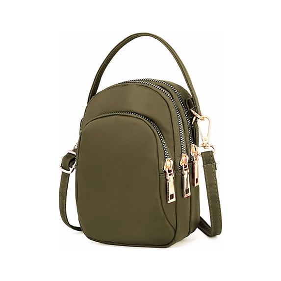 LAVA Waterproof Small Crossbody Purse and Handbag for Women Nylon Mini Shoulder Bags Phone Wallet (Green)