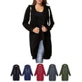 thumbnail image 1 of LAVA Womems Casual Full Zip Up Hoodie Long Oversized Sweatshirt Fall Hoodies with Pockets (Gray, 3XL), 1 of 10