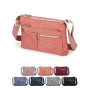 LAVA Women Crossbody Bags Waterproof Nylon Shoulder Purses Messenger Bag for Travel Sports (Gray)