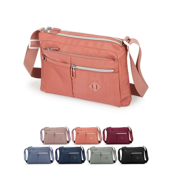 LAVA Women Crossbody Bags Waterproof Nylon Shoulder Purses Messenger Bag for Travel Sports (Red)