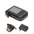 thumbnail image 1 of LAVA Women Men Wallet Credit Card Holder Leather RFID Blocking Zipper Purse Thin Black, 1 of 8