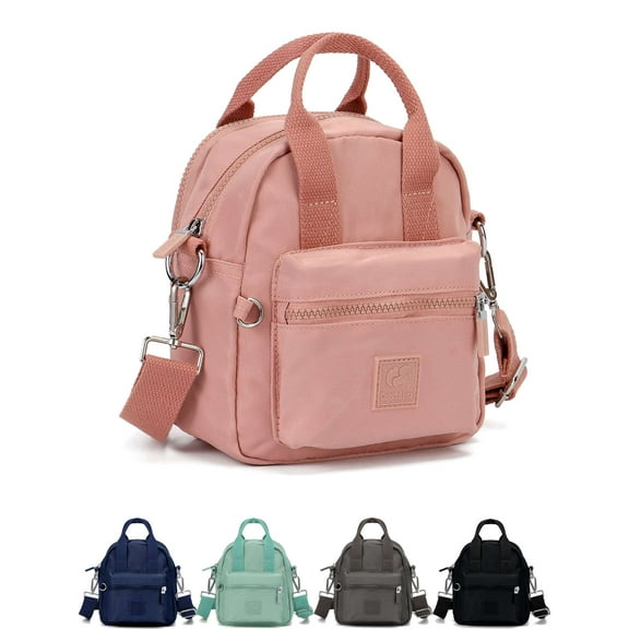 LAVA Women Small Crossbody Purses Waterproof Nylon Shoulder Travel Bags Small Backpack (Gray)