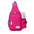 thumbnail image 1 of LAVA Women Small Sling Backpack Purse Waterproof Travel Crossbody Bags Hiking Chest Bag (Rose Red), 1 of 6