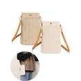 thumbnail image 1 of LAVA Women Summer Straw Phone Purse Bags Beach Woven Crossbody Handbag (White), 1 of 1