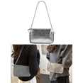 thumbnail image 1 of LAVA Women's Beaded Chain Decorated Crossbody Bag Shoulder Bag For Workers Outdoors, Travel, Outings,Perfect for Office (Silver), 1 of 7