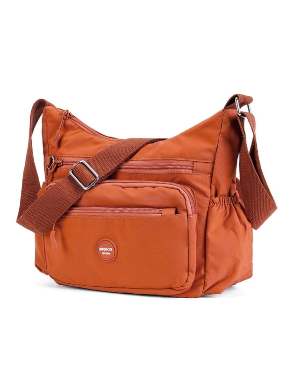 Women's Nylon Crossbody Bag, Waterproof Multi-Pocket Shoulder Purse Travel