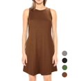 thumbnail image 1 of LAVA Women’s Plus Size T Shirt Dresses with Pockets Casual Sleeveless Summer Dress Beach Dresses (Brown, XL), 1 of 7