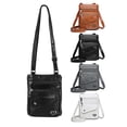 thumbnail image 1 of LAVA Women’s Retro Shoulder Bag | Washed Leather Mini Crossbody Purse Adjustable Strap Lightweight Portable Wallet for Daily Use, Travel and Outdoor Activities (Black), 1 of 10