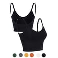 thumbnail image 1 of LAVA Womens Sport Bra Padded Cami Bralette Crop Tops Yoga Push Up Vest (White, S/M), 1 of 12