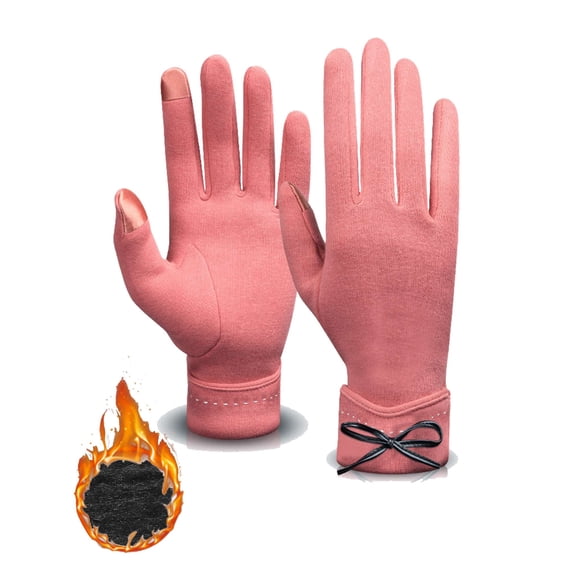 LAVA Womens Winter Touchscress Gloves Warm Fleece Lining Texting Gloves for Cold Weather Pink