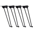 thumbnail image 1 of 12 inch / 30cm Folding Table Legs, La Vane 4-Pack Hairpin Metal Legs Heavy Duty Furniture Legs Black for Coffee Table Laptop Table Mini Desk, 1 of 6