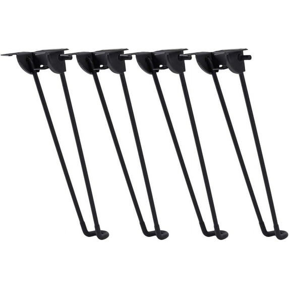 LAVANE 16 inch / 40cm Folding Table Legs, 4-Pack Heavy Duty Foldable Hairpin Legs Metal Furniture Legs Black for Home Office DIY Projects Coffee Laptop Table Mini Computer Desk Nightstand Chair