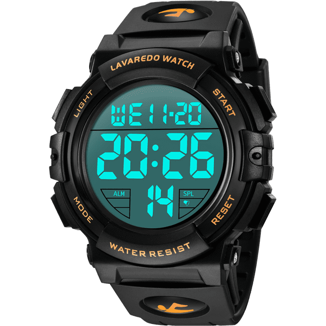 LAVAREDO Men's Digital Sports Watch, Large Face Watches Shock Resistant