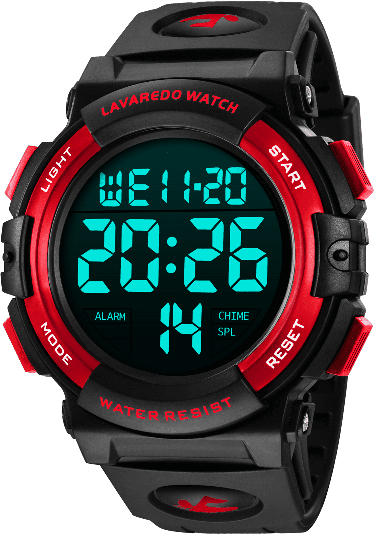 LAVAREDO Men s Digital Sports Watch Large Face Watches Shock Resistant Waterproof Outdoor Watches with Stopwatch Alarm LED Back Light Christmas Gift for Man Walmart