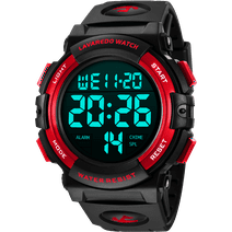 LAVAREDO Men's Digital Sports Watch, Large Face Watches Shock Resistant Waterproof Outdoor Watches with Stopwatch Alarm LED Back Light Christmas Gift for Man