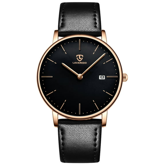 LAVAREDO Mens Watch Minimalist Waterproof Quartz Watches for Men Business Dress Casual Watch with Stainless Steel Mesh Band Gift for Man